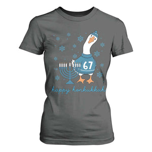 67 Six Seven Silly Goose Hanukkah Meme T Shirt For Women Happy Honkukkah TS14 Dark Heather Print Your Wear