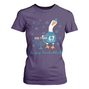 67 Six Seven Silly Goose Hanukkah Meme T Shirt For Women Happy Honkukkah TS14 Purple Print Your Wear