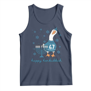67 Six Seven Silly Goose Hanukkah Meme Tank Top Happy Honkukkah TS14 Navy Print Your Wear