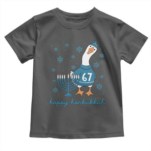67 Six Seven Silly Goose Hanukkah Meme Toddler T Shirt Happy Honkukkah TS14 Dark Heather Print Your Wear