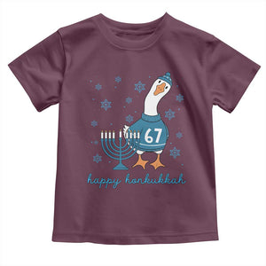 67 Six Seven Silly Goose Hanukkah Meme Toddler T Shirt Happy Honkukkah TS14 Maroon Print Your Wear