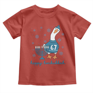 67 Six Seven Silly Goose Hanukkah Meme Toddler T Shirt Happy Honkukkah TS14 Red Print Your Wear