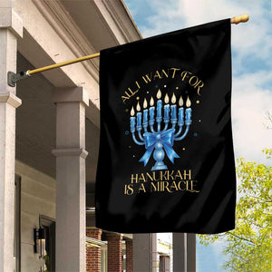 Funny Hanukkah Garden Flag All I Want For Chanukkah Is A Miracle TS14 Print Your Wear