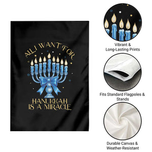 Funny Hanukkah Garden Flag All I Want For Chanukkah Is A Miracle TS14 Print Your Wear