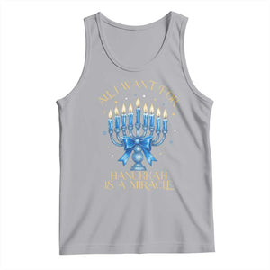 Funny Hanukkah Tank Top All I Want For Chanukkah Is A Miracle TS14 Athletic Heather Print Your Wear