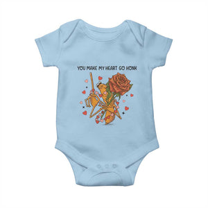 Marcus The Worm Valentine Meme Baby Onesie You Make My Heart Go Honk TS14 Light Blue Print Your Wear