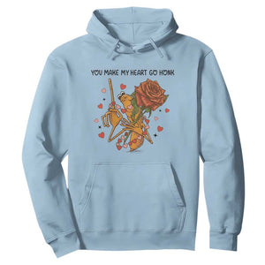 Marcus The Worm Valentine Meme Hoodie You Make My Heart Go Honk TS14 Light Blue Print Your Wear