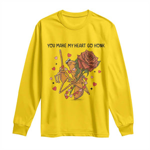 Marcus The Worm Valentine Meme Long Sleeve Shirt You Make My Heart Go Honk TS14 Daisy Print Your Wear