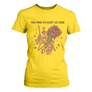 Marcus The Worm Valentine Meme T Shirt For Women You Make My Heart Go Honk TS14 Daisy Print Your Wear