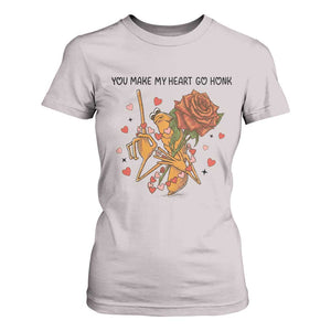 Marcus The Worm Valentine Meme T Shirt For Women You Make My Heart Go Honk TS14 Ice Gray Print Your Wear