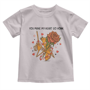 Marcus The Worm Valentine Meme Toddler T Shirt You Make My Heart Go Honk TS14 Ice Gray Print Your Wear