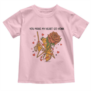 Marcus The Worm Valentine Meme Toddler T Shirt You Make My Heart Go Honk TS14 Light Pink Print Your Wear