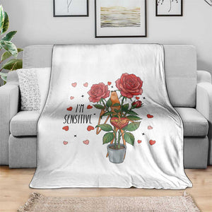 Marcus The Worm Valentine Meme Throw Blanket I Am Senstive TS14 Print Your Wear