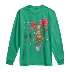 Marcus The Worm Valentine Meme Long Sleeve Shirt I Am Senstive TS14 Irish Green Print Your Wear
