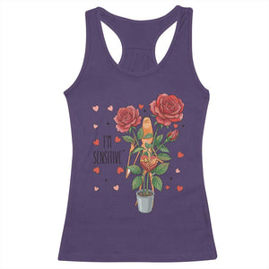 Marcus The Worm Valentine Meme Racerback Tank Top I Am Senstive TS14 Purple Print Your Wear