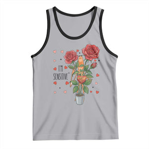 Marcus The Worm Valentine Meme Tank Top I Am Senstive TS14 Athletic Heather Black Print Your Wear