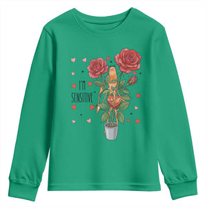 Marcus The Worm Valentine Meme Youth Sweatshirt I Am Senstive TS14 Irish Green Print Your Wear