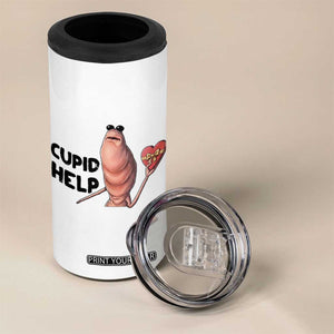 Marcus The Worm Valentine Meme 4 in 1 Can Cooler Tumbler Cupid Help TS14 Print Your Wear