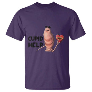 Marcus The Worm Valentine Meme T Shirt Cupid Help TS14 Purple Print Your Wear