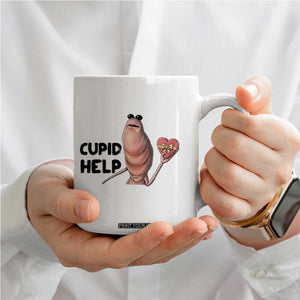 Marcus The Worm Valentine Meme Coffee Mug Cupid Help TS14 Print Your Wear