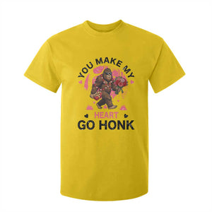 You Make My Heart Go Honk T Shirt For Kid Funny Bigfoot Valentine Meme TS14 Daisy Print Your Wear