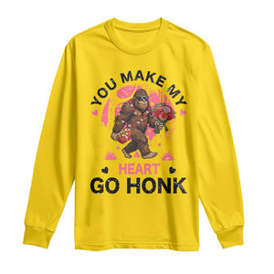 You Make My Heart Go Honk Long Sleeve Shirt Funny Bigfoot Valentine Meme TS14 Daisy Print Your Wear
