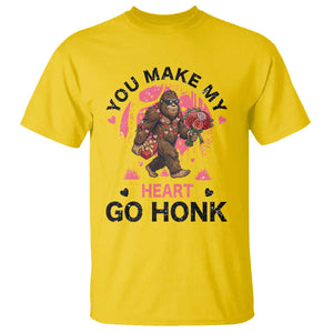 You Make My Heart Go Honk T Shirt Funny Bigfoot Valentine Meme TS14 Daisy Print Your Wear