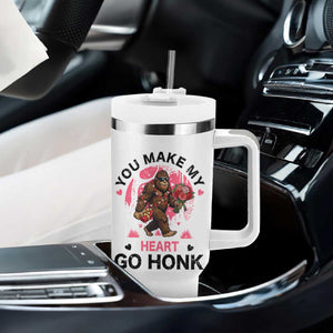 You Make My Heart Go Honk Tumbler With Handle Funny Bigfoot Valentine Meme TS14 Print Your Wear