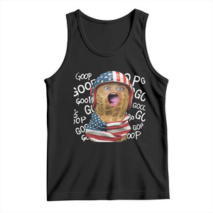 Burnt Peanut Goop Tank Top Patriotic American Flag TS14 Black Print Your Wear