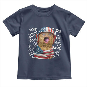 Burnt Peanut Goop Toddler T Shirt Patriotic American Flag TS14 Navy Print Your Wear