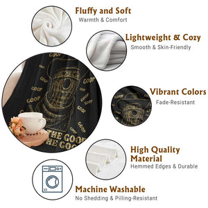 Funny Burnt Peanut Throw Blanket Live by The Goop Die by The Goop TS14 Print Your Wear
