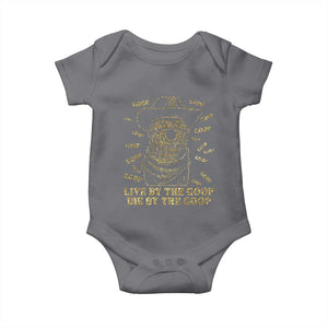Funny Burnt Peanut Baby Onesie Live by The Goop Die by The Goop TS14 Charcoal Print Your Wear