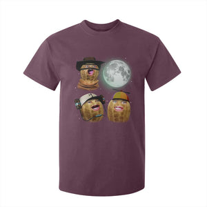 Funny Burnt Peanut Howling at the Moon T Shirt For Kid TS14 Maroon Print Your Wear