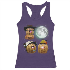 Funny Burnt Peanut Howling at the Moon Racerback Tank Top TS14 Purple Print Your Wear