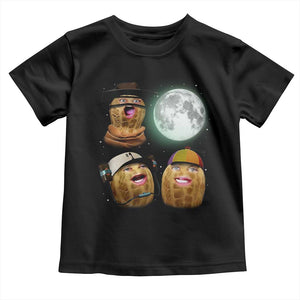 Funny Burnt Peanut Howling at the Moon Toddler T Shirt TS14 Black Print Your Wear