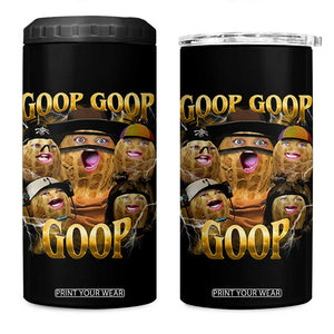 Funny Burnt Peanut Goop 4 in 1 Can Cooler Tumbler Bungulato 90s Bootleg TS14 One Size: 16 oz Black Print Your Wear