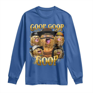 Funny Burnt Peanut Goop Long Sleeve Shirt Bungulato 90s Bootleg TS14 Royal Blue Print Your Wear