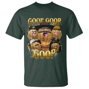 Funny Burnt Peanut Goop T Shirt Bungulato 90s Bootleg TS14 Dark Forest Green Print Your Wear