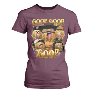 Funny Burnt Peanut Goop T Shirt For Women Bungulato 90s Bootleg TS14 Maroon Print Your Wear