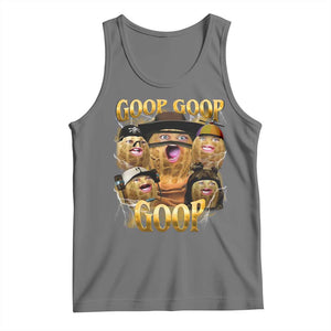 Funny Burnt Peanut Goop Tank Top Bungulato 90s Bootleg TS14 Black Heather Print Your Wear