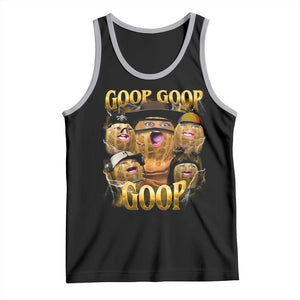 Funny Burnt Peanut Goop Tank Top Bungulato 90s Bootleg TS14 Black Athletic Heather Print Your Wear