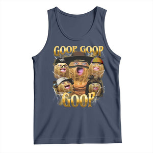 Funny Burnt Peanut Goop Tank Top Bungulato 90s Bootleg TS14 Navy Print Your Wear