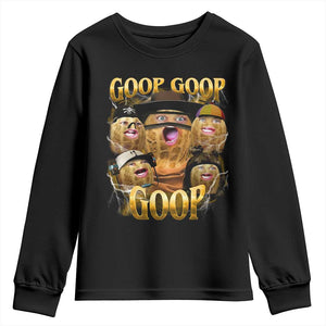 Funny Burnt Peanut Goop Youth Sweatshirt Bungulato 90s Bootleg TS14 Black Print Your Wear