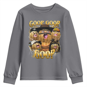 Funny Burnt Peanut Goop Youth Sweatshirt Bungulato 90s Bootleg TS14 Charcoal Print Your Wear