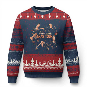 Marcus The Worm Meme Ugly Christmas Sweater Jumbo James Eras Tour TS14 Navy Red Print Your Wear