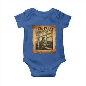 Rosa Parks Quote Baby Onesie Black Movement Protest TS14 Royal Blue Print Your Wear
