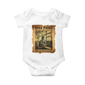 Rosa Parks Quote Baby Onesie Black Movement Protest TS14 White Print Your Wear