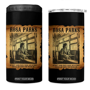 Rosa Parks Quote 4 in 1 Can Cooler Tumbler Black Movement Protest TS14 One Size: 16 oz Black Print Your Wear