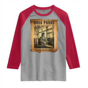 Rosa Parks Quote Raglan Shirt Black Movement Protest TS14 Sport Gray Red Print Your Wear
