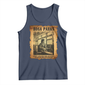 Rosa Parks Quote Tank Top Black Movement Protest TS14 Navy Print Your Wear